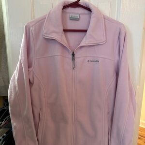 Columbia Pink Soft Fleece Jacket Sz Lg NWT